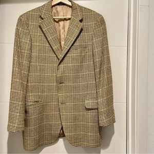 Vintage 90s Plaid Wool Oversized Blazer